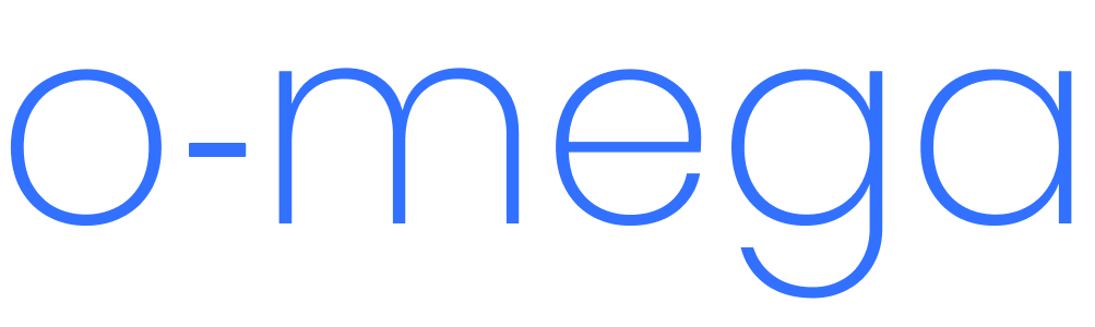 o-mega wordmark, Primary (blue)